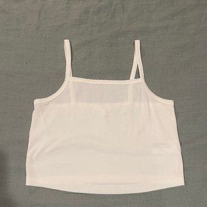 WHITE TANK CROP TOP